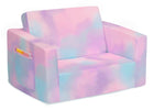 Blue & Pink Tie-Dye (5062) 4-Cozee Flip-Out Chair - 2-in-1 Convertible Chair to Lounger for Kids