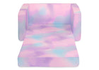 Blue & Pink Tie-Dye (5062) 8-Cozee Flip-Out Chair - 2-in-1 Convertible Chair to Lounger for Kids