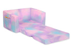 Blue & Pink Tie-Dye (5062) 5-Cozee Flip-Out Chair - 2-in-1 Convertible Chair to Lounger for Kids