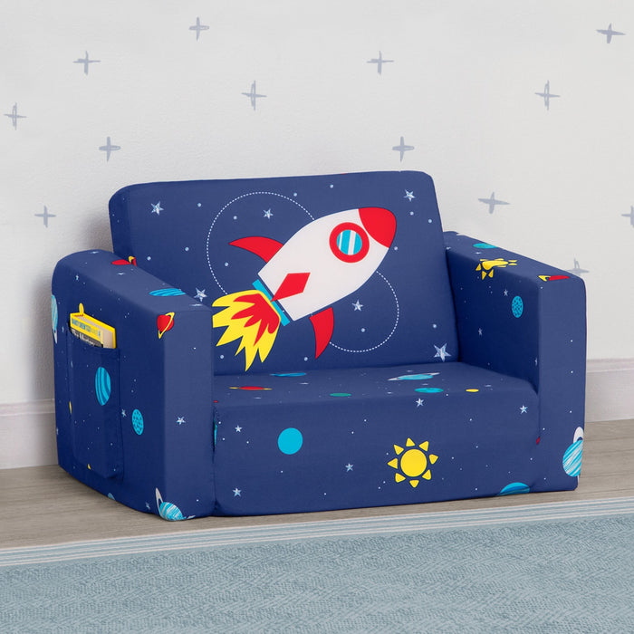 Spaceship (5064) 3-Spaceship Cozee Flip Out Chair - 2-in-1 Convertible Chair to Lounger for Kids