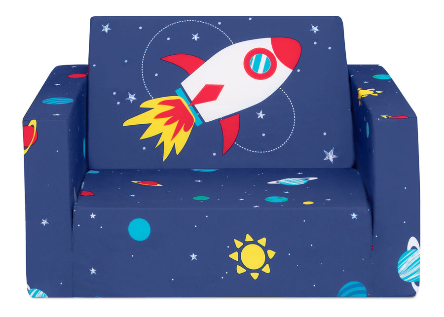 Spaceship (5064) 4-Spaceship Cozee Flip Out Chair - 2-in-1 Convertible Chair to Lounger for Kids