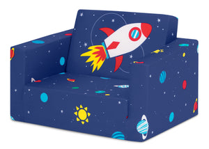 Spaceship Cozee Flip Out Chair - 2-in-1 Convertible Chair to Lounger for Kids Spaceship (5064) 5