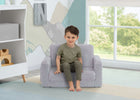 Grey Sherpa (5031) 1-Cozee Flip-Out Sherpa 2-in-1 Convertible Chair to Lounger for Kids