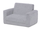 Grey Sherpa (5031) 4-Cozee Flip-Out Sherpa 2-in-1 Convertible Chair to Lounger for Kids