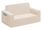 Cream Sherpa (5030) 12-Cozee Flip-Out Sherpa 2-in-1 Convertible Sofa to Lounger for Kids