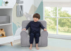 Grey Sherpa with Grey Suede (5048) 1-Deluxe Cozee Sherpa and Suede Chair for Kids