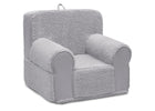 Grey Sherpa with Grey Suede (5048) 4-Deluxe Cozee Sherpa and Suede Chair for Kids