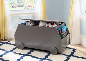 Delta Children Classic Grey (028) Metro Toy Box Nursery View with Props a1a 6