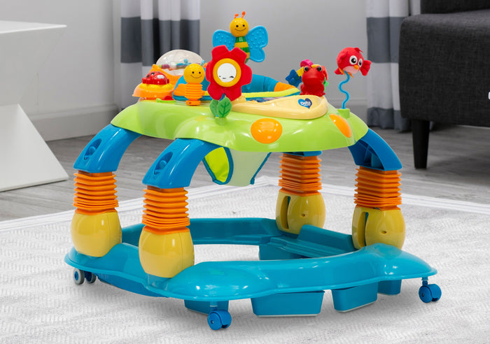 Delta Children Blue Walker (456) Lil’ Play Station 4-in-1 Activity Walker Hangtag View 0-Lil’ Play Station 4-in-1 Activity Walker