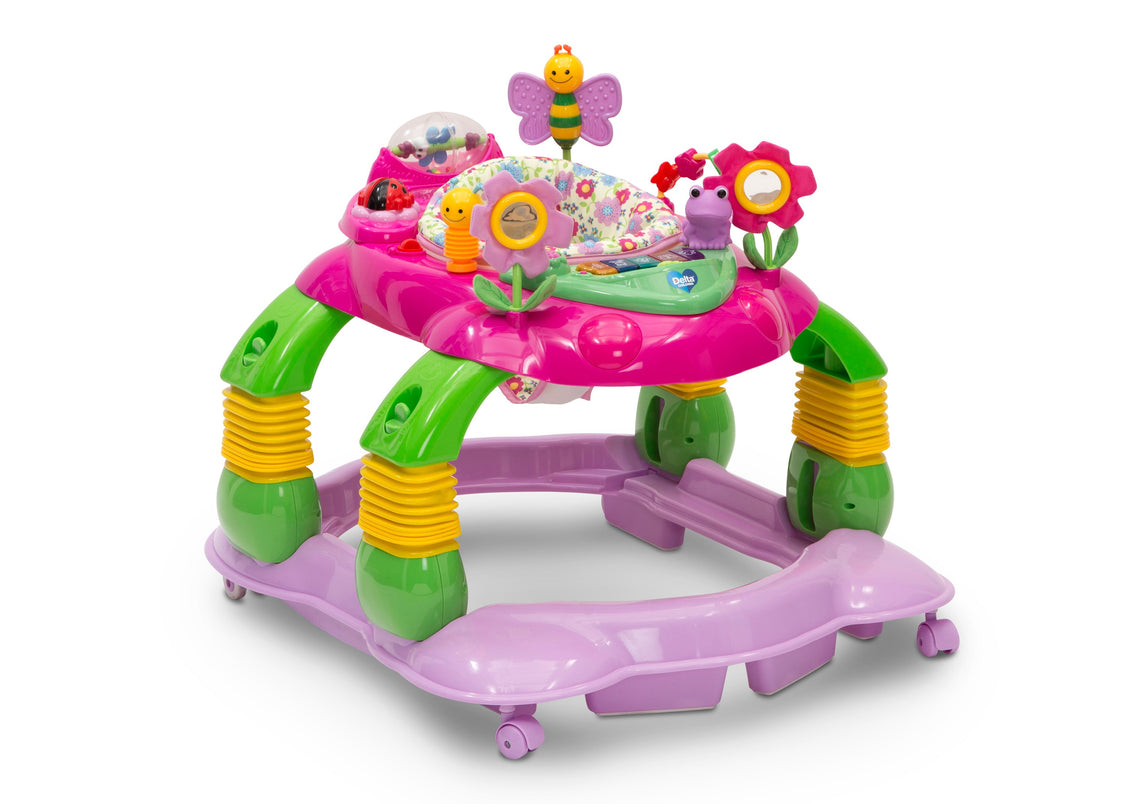 Delta Children Floral Garden (651) Lil’ Play Station 4-in-1 Activity Walker Right Silo View