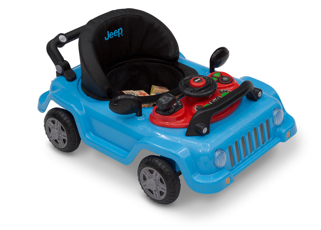  Jeep® Classic Wrangler 3-in-1 Grow With Me Walker, Anniversary Blue (2315), Toy tray requires 2 AA batteries