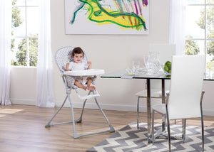 Delta Children EZ Fold High Chair Glacier (2069) Room Shot, b1b 0