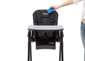 Jeep Classic Convertible High Chair for Babies and Toddlers by Delta Children, Midnight Black (2013), Dishwasher safe tray and water-repellent fabric 4