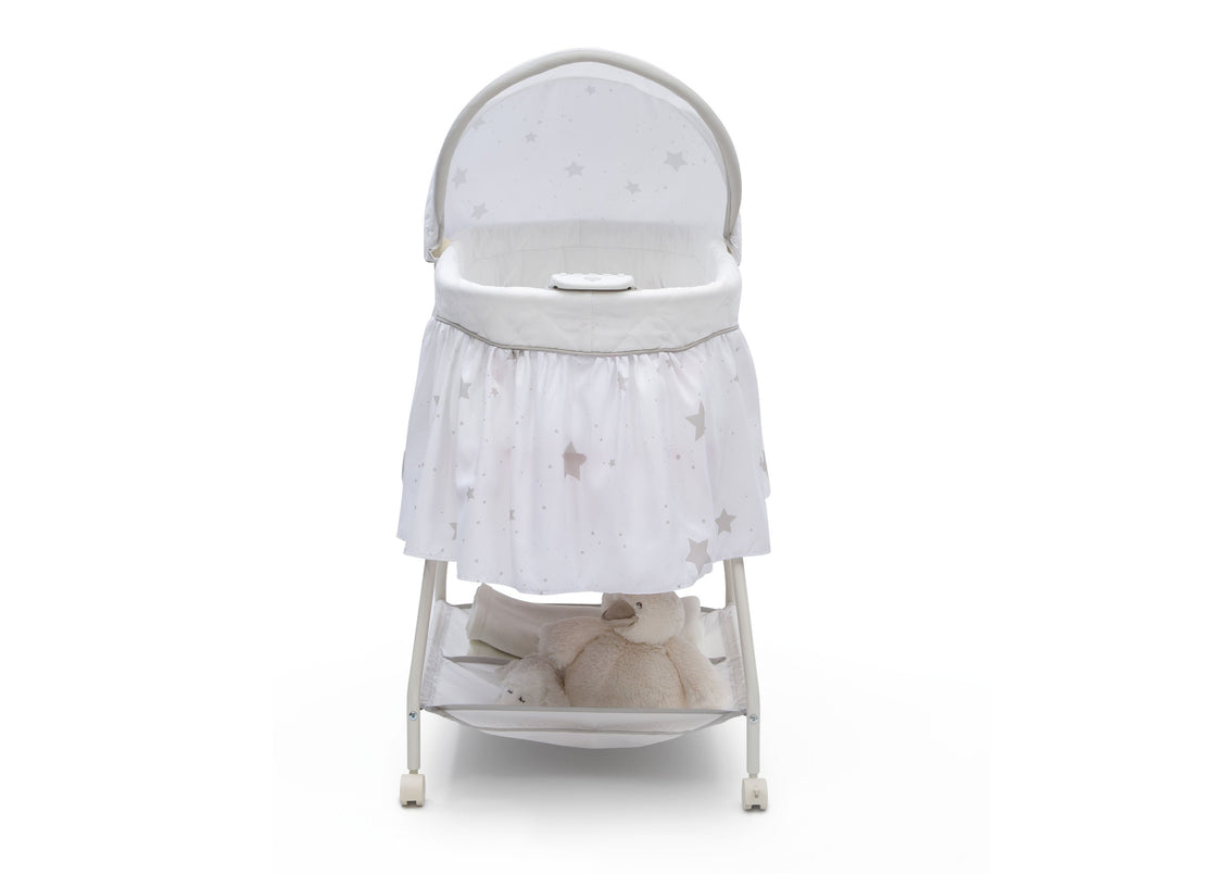 Delta Children Stardust (2066) Deluxe Sweet Beginnings Bassinet, Front Silo View h2h