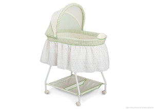 Delta Children Scarborough White (110) Ultimate Sweet Beginnings Bassinet, Side View h1h 3