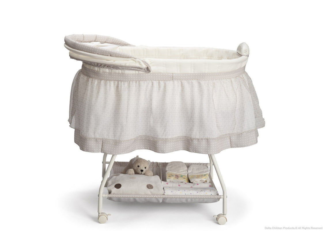 Delta Children Star Gaze (139) Ultimate Sweet Beginnings Bassinet, Full Side View a3a