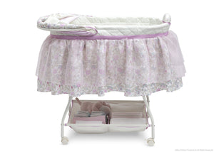 Delta Children Victorian Floral (303) Ultimate Sweet Beginnings Bassinet, Full Side View with Canopy Option c2c 3