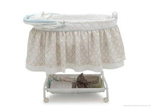 Delta Children Flourish (323) Ultimate Sweet Beginnings Bassinet, Full Side View with Canopy Option d2d 0
