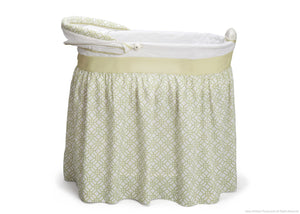 Delta Children Tonal Geo (343) Ultimate Sweet Beginnings Bassinet, Full Side View with Canopy Option e3e 2