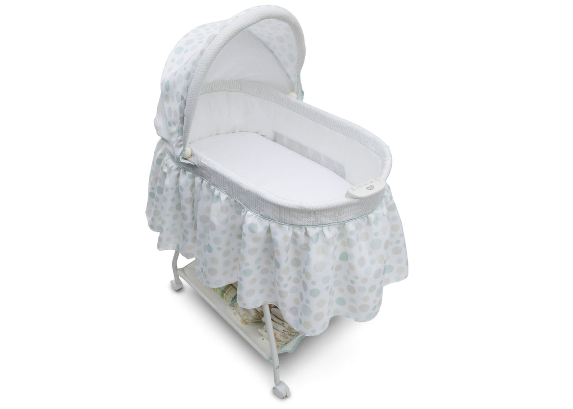 Delta Children Lots-A-Dots (371) Ultimate Sweet Beginnings Bassinet, Above View, g3g