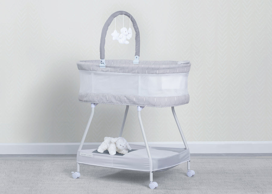 Grey Waves (2239) 1-Wave Bassinet