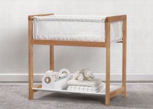 Classic Wood Bedside Bassinet Sleeper - Portable Crib with High-End Wood Frame Paint Dabs (2129) 18