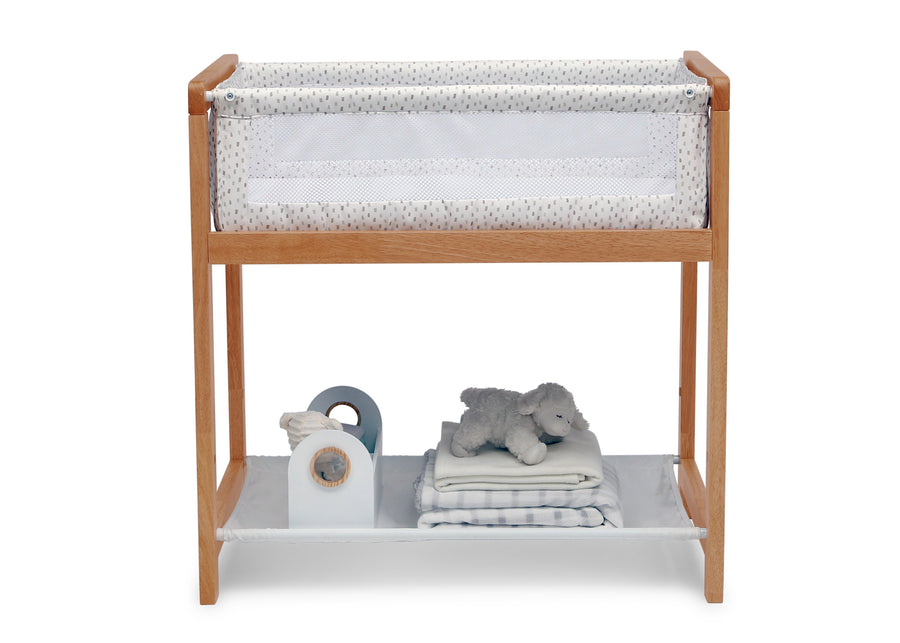 Classic Wood Bedside Bassinet Sleeper - Portable Crib with High-End Wood Frame  Paint Dabs (2129) 8-Classic Wood Bedside Bassinet Sleeper - Portable Crib with High-End Wood Frame