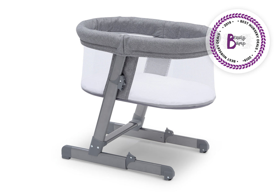 Simmons Kids® Oval City Sleeper Bassinet Grey Tweed (2012) 2-Simmons Kids® Oval City Sleeper Bassinet