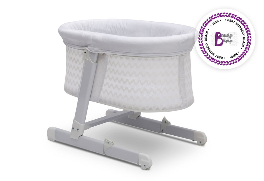 Simmons Kids® Oval City Sleeper Bassinet White Cap (2170) 9-Simmons Kids® Oval City Sleeper Bassinet