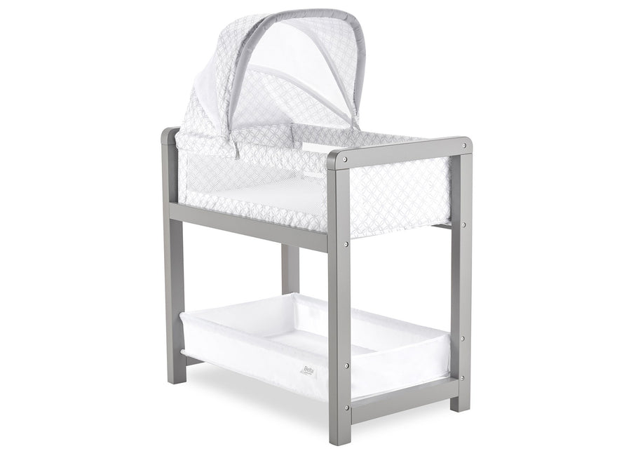 Grey (2130) 2-Classic Deluxe Wood Bedside Bassinet Sleeper