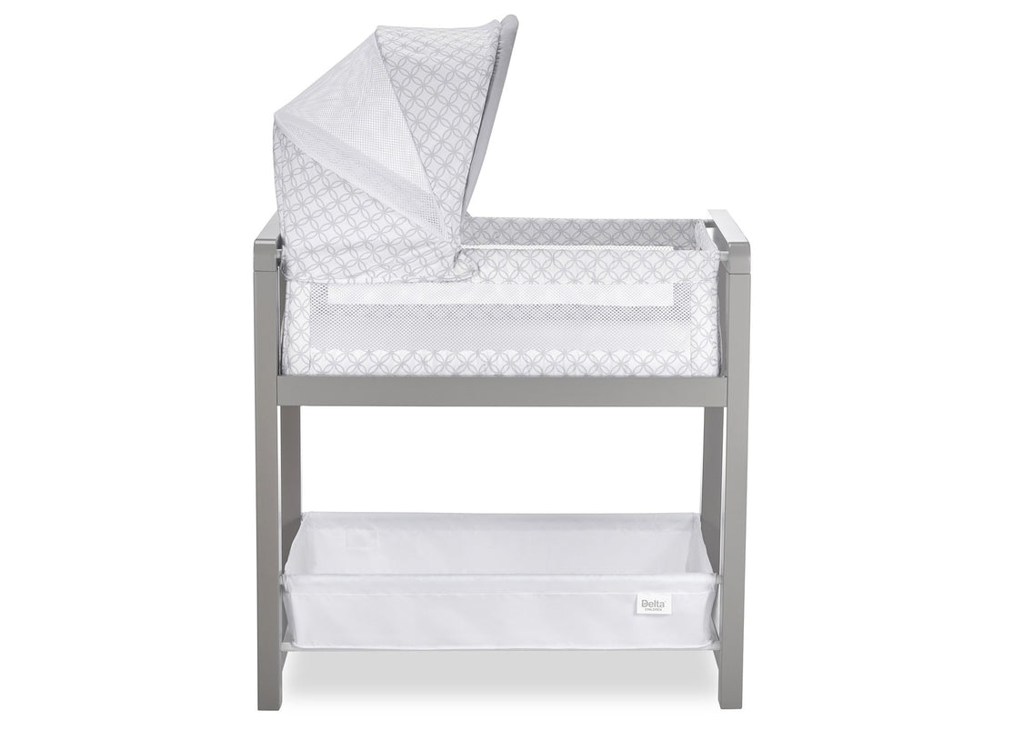 Classic Deluxe Wood Bedside Bassinet Sleeper Grey (2130)