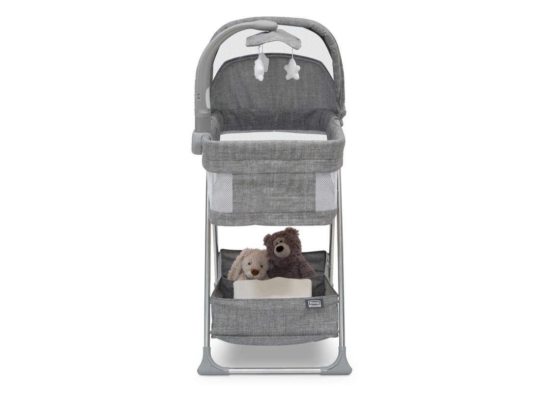 Simmons Kids Grey Tweed (2012) City Sleeper Bassinet, Front Silo View