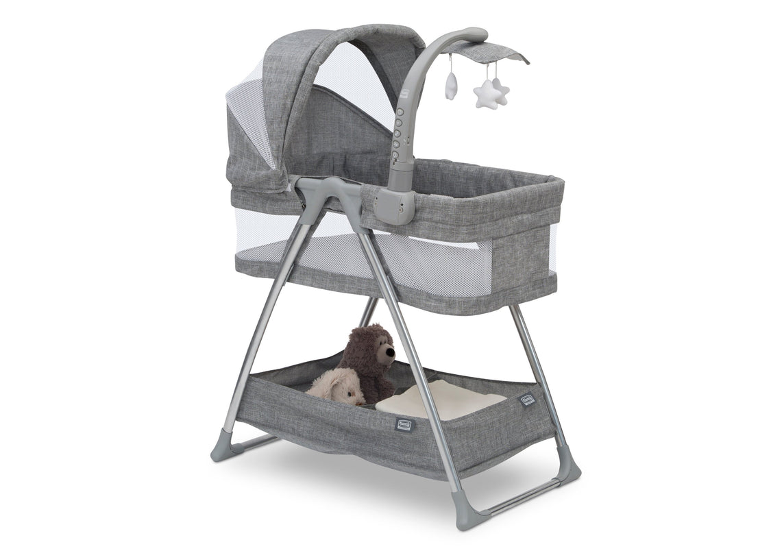 Simmons Kids Grey Tweed (2012) City Sleeper Bassinet, Right Silo View