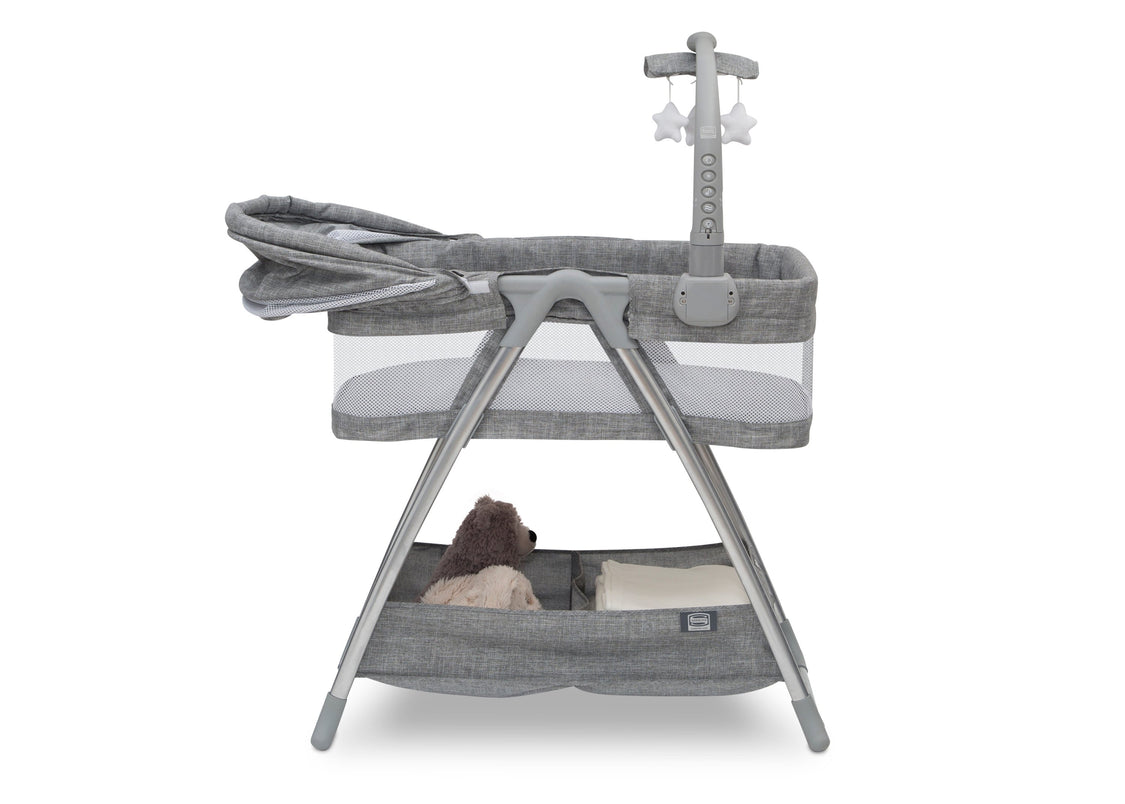 Simmons Kids Grey Tweed (2012) City Sleeper Bassinet, Side Silo View