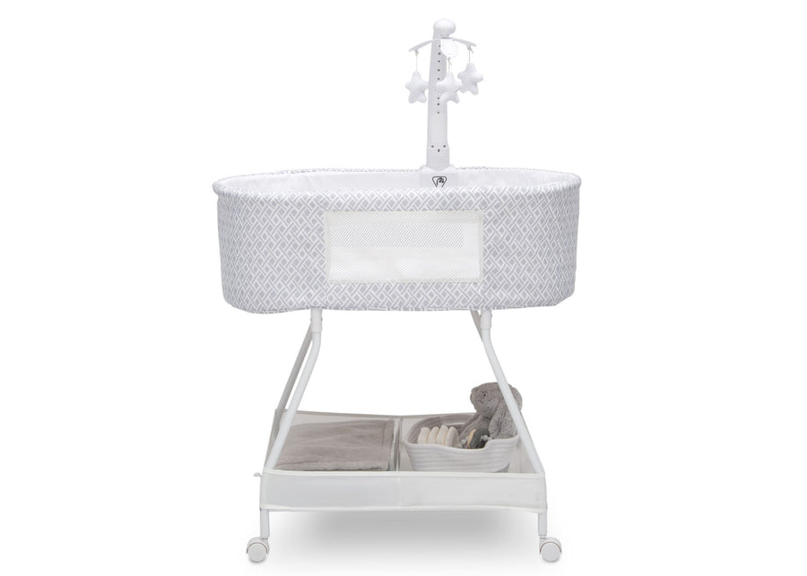Delta Children Garden Path (2175) Sweet Slumber Bassinet, Side Silo View 8-Sweet Slumber Bassinet