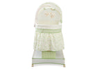 Delta Children Scarborough White (110) Smooth Glide Bassinet Front View b2b 7-Deluxe Gliding Bassinet