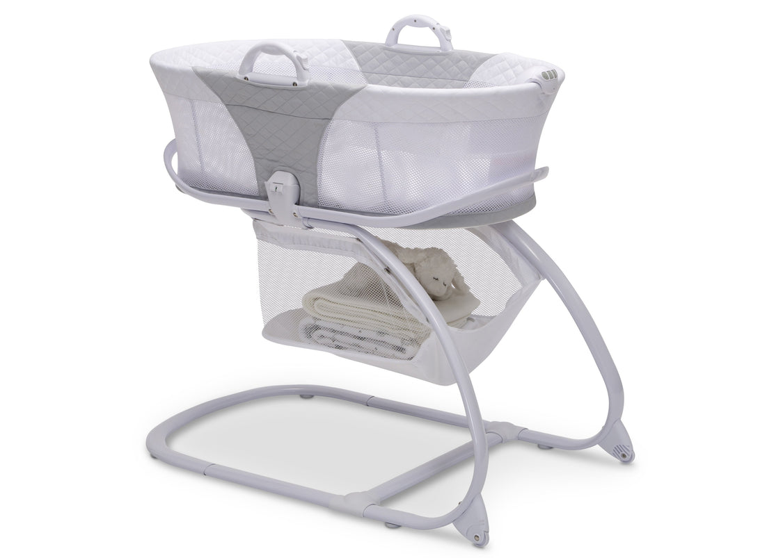 2-in-1 Moses Basket Bedside Bassinet Sleeper Grey (2130)