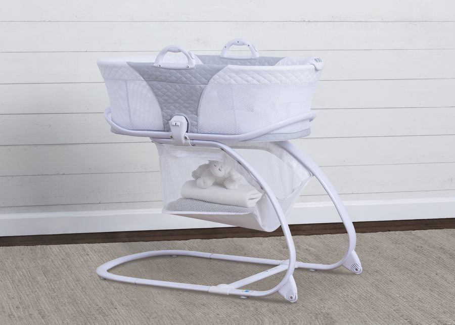 2-in-1 Moses Basket Bedside Bassinet Sleeper Grey (2130) 1-2-in-1 Moses Basket Bedside Bassinet Sleeper