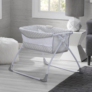 Delta Children Grey Infinity (434) Newborn Soothing Sleeper Bassinet 9