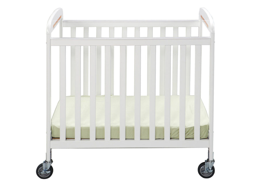 Simmons Kids White (100) Sweet Dreamer Crib, Front View a1a 1-Sweet Dreamer Crib