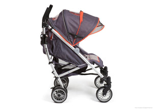 Simmons Kids Elite Comfort Stroller Charcoal (029) Side View with Canopy a4a 3