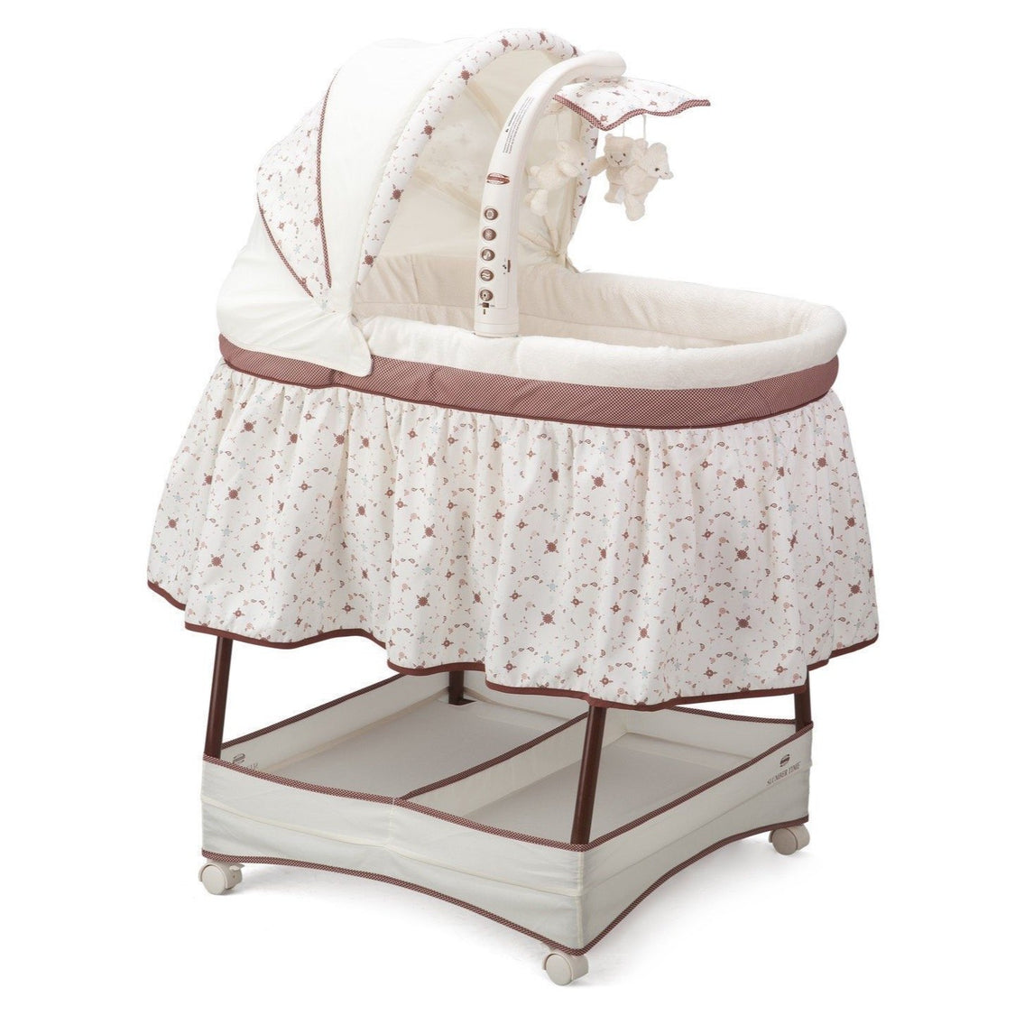 Delta Children Espresso Truffle (208) Slumber Time Elite Gliding Bassinet, Right Side View b1b
