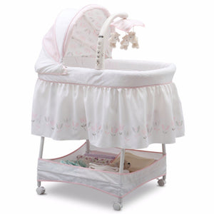 Delta Children Tulip Garden (665) Slumber Time Elite Gliding Bassinet, Right Side View e1e 4