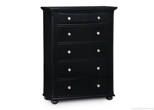 Simmons Kids Black (001) Impressions 5-Drawer Chest, Side View a2a 2