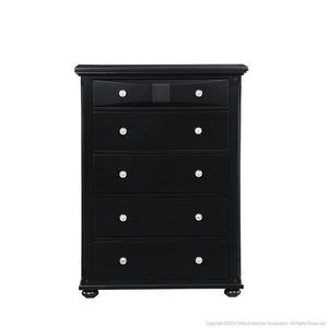 Simmons Kids Black (001) Impressions 5-Drawer Chest, Side View a1a 3