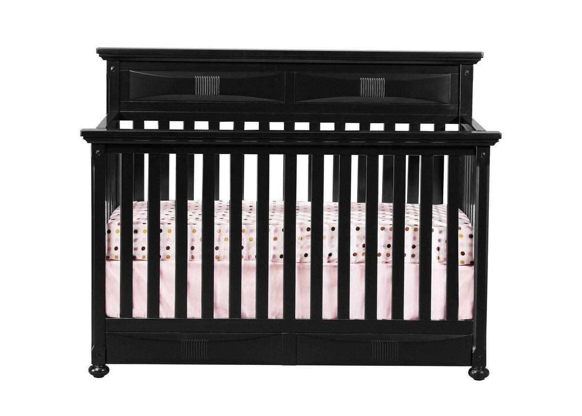 Simmons Kids Black (001) Impressions Crib 'N' More, Crib Conversion Front View a1a
