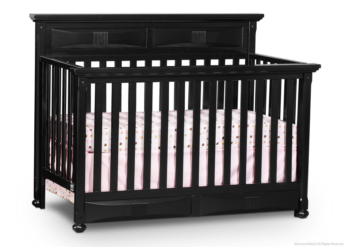 Simmons Kids Black (001) Impressions Crib 'N' More, Crib Conversion
