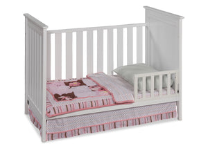 Simmons Kids White (100) Melody 3-in-1 Crib, Toddler Bed Conversion b2b 1