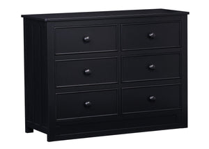 Delta Children Black (001) Melody 6 Drawer Dresser, Left view a1a 0