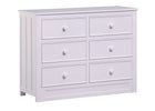 Delta Children White (100) Melody 6 Drawer Dresser, Left view a1a 2-Melody 6 Drawer Dresser